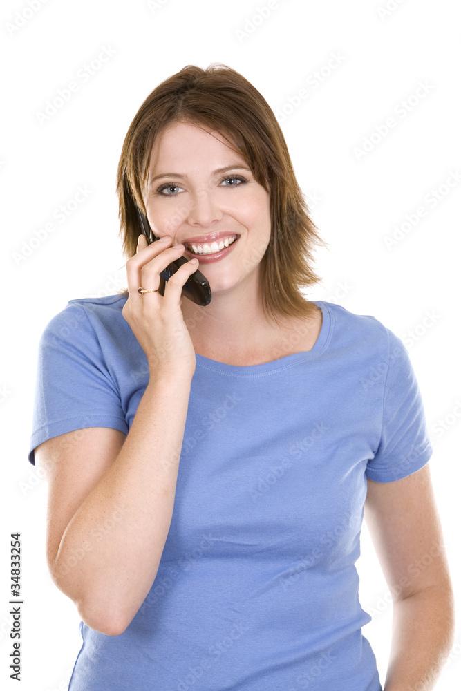 casual woman in blue casual woman in blue