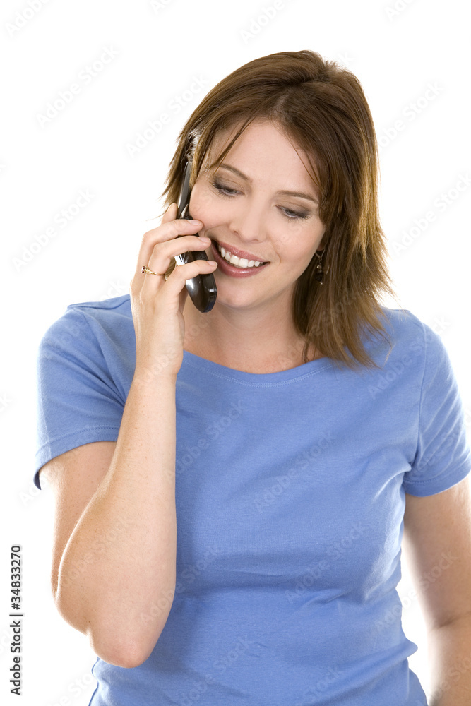 casual woman in blue casual woman in blue