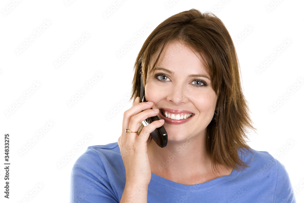 casual woman in blue casual woman in blue