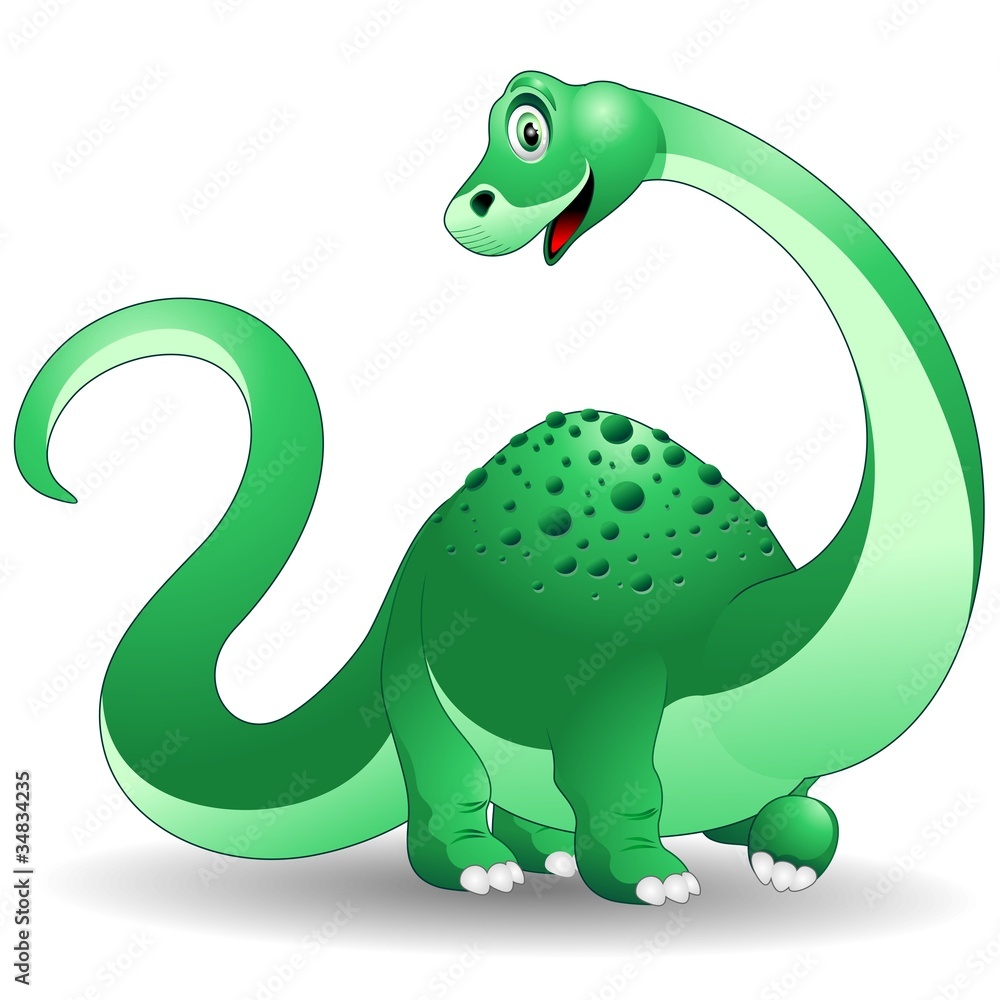 Dinosauro Cucciolo Brontosauro-Baby Dinosaur-Vector Stock Vector | Adobe  Stock