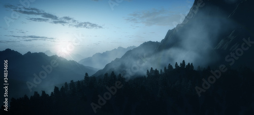 early morning mountain