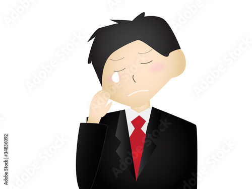 泣くビジネスマン