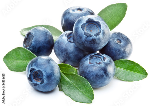 Tapeta Blueberries with leaves