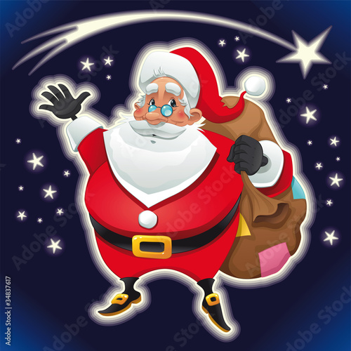 Santa Claus. Vector isolated character