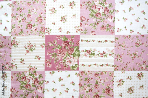 pink floral fabric