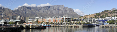 Harbour and Table Mountain in Cape Town photo