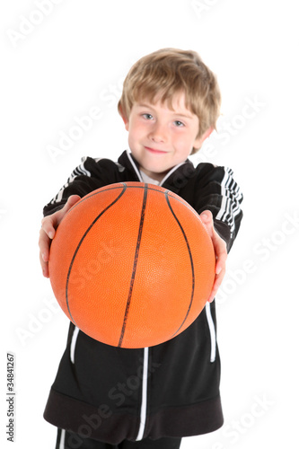 Boy holding a Basketball