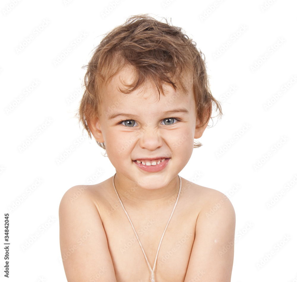 portrait of a little boy, isolated on white portrait of a little boy, isolated on white