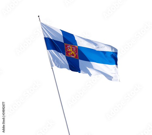 Government Flag of Finland. Isolated