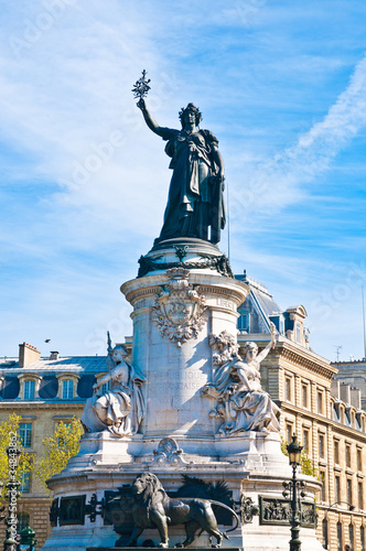 The Famous Statue of the Republic in Paris