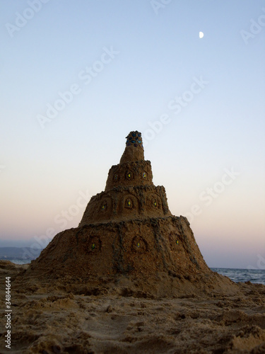 Sand castle near the sea