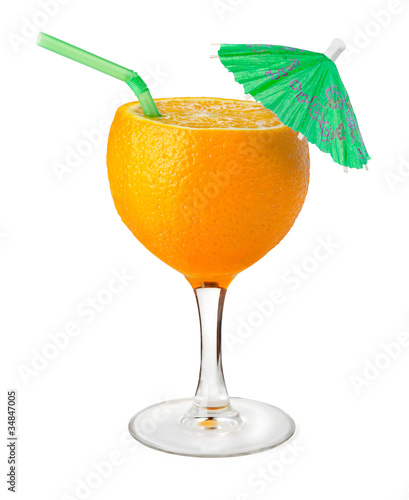 Bilde på lerret Natural orange juice - concept of health food