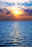 Sea, ocean at colorful sunset