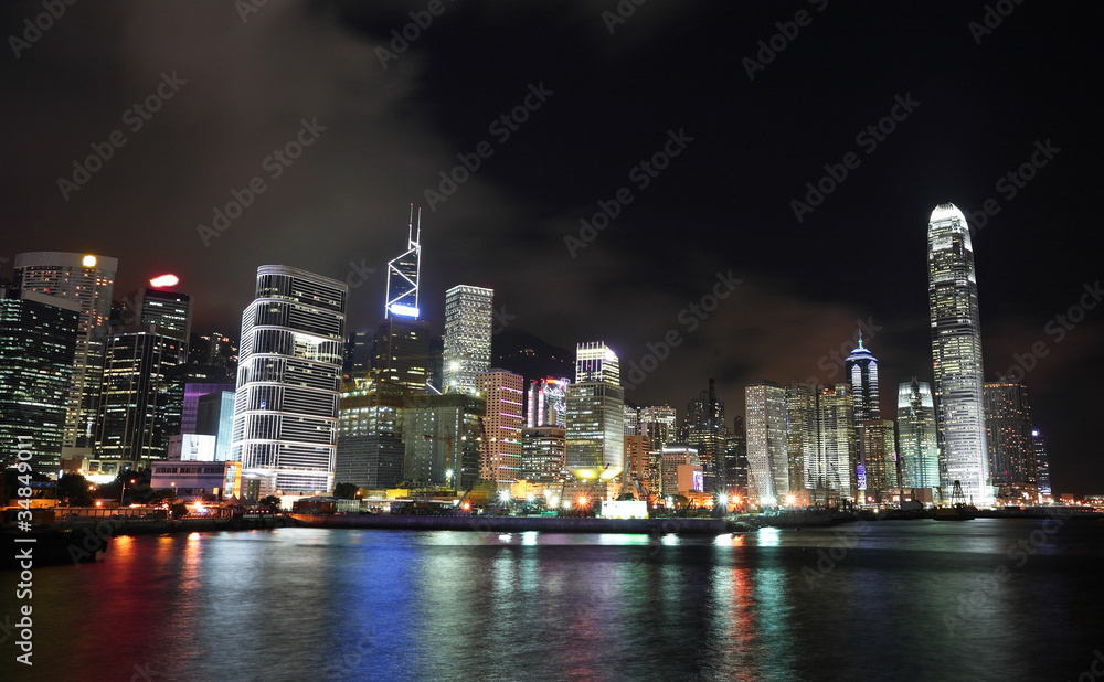 Fototapeta premium hong kong city at night