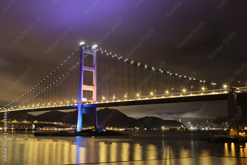 Tsing Ma Bridge night view