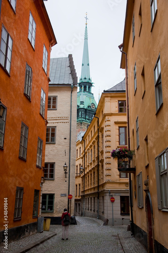 Fototapeta Naklejka Na Ścianę i Meble -  Stockholm, Sweden. Building in the old town
