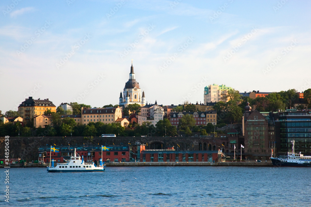 Stockholm, Sweden in Europe. Waterfront view Stockholm, Sweden in Europe. Waterfront view