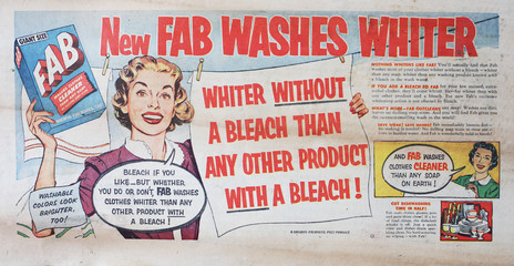 Fotobehang Kranten Vintage advertentie uit krant 1938  © Mirma