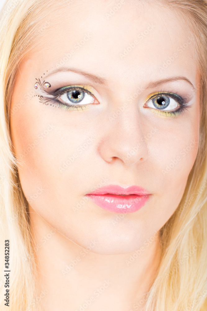Young beautiful blonde woman with stylish make-up Young beautiful blonde woman with stylish make-up