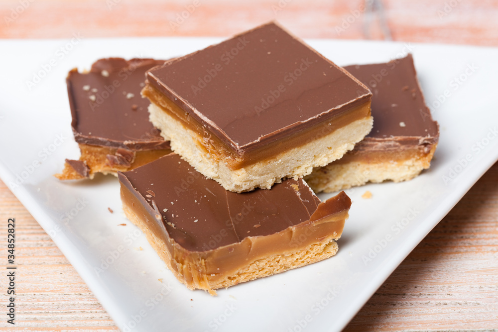 Pieces of Millionaire's Shortbread Pieces of Millionaire's Shortbread