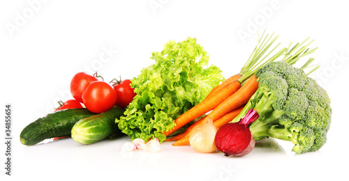 vegetables isolated on white