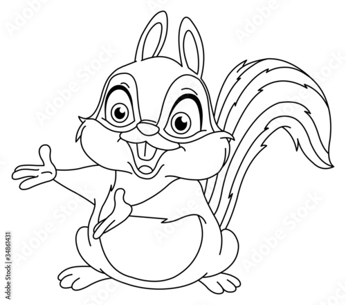 Outlined squirrel