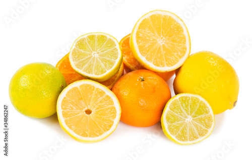Lemon  lime and orange citrus fruit slices