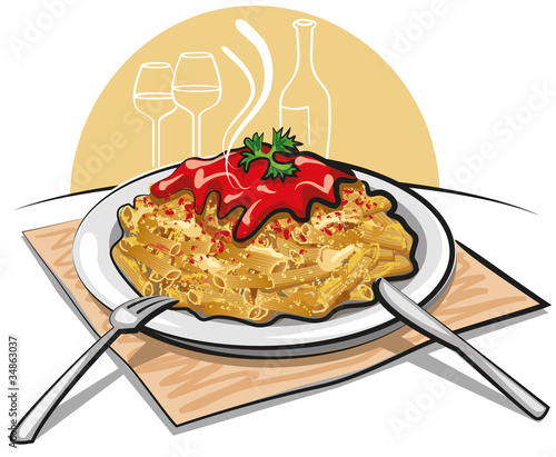 pasta with sauce