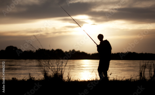 The fisherman at sunset