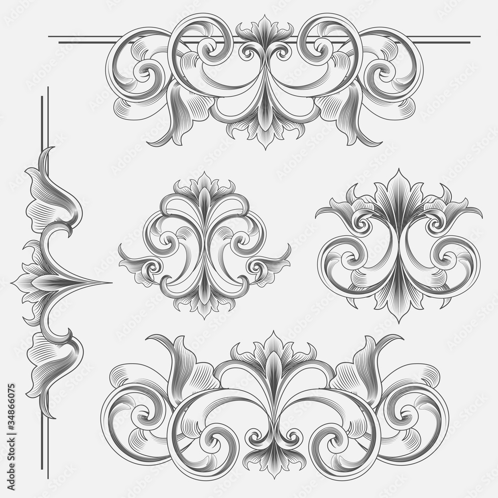 Set of Victorian Style Decorations