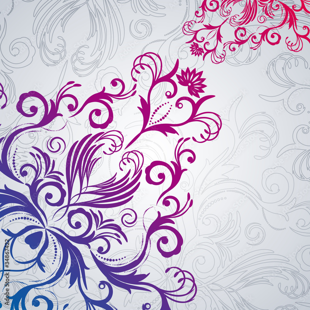 Abstract floral background with east flowers. Abstract floral background with east flowers.