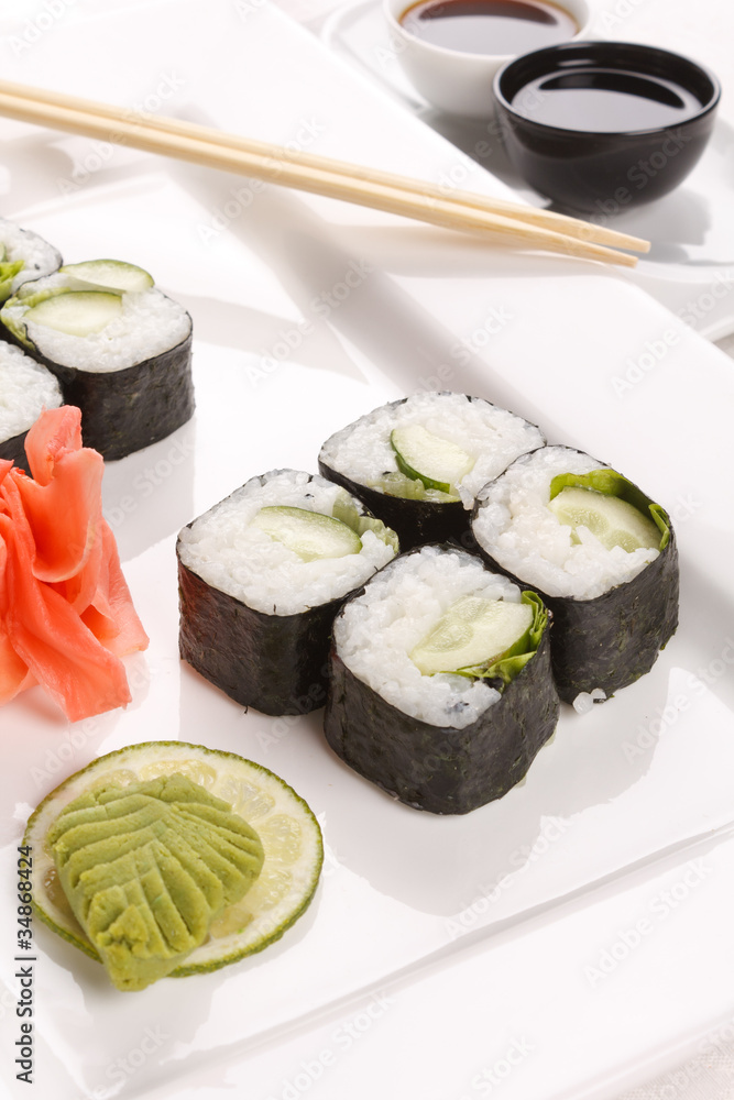 sushi on the plate sushi on the plate
