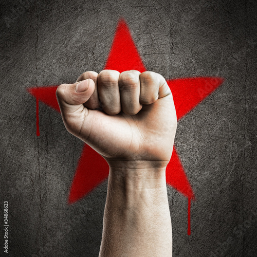 Fist against wall