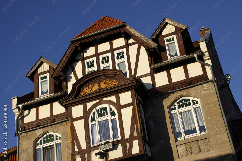 Fototapeta premium Fachwerkhaus in Mühlhausen