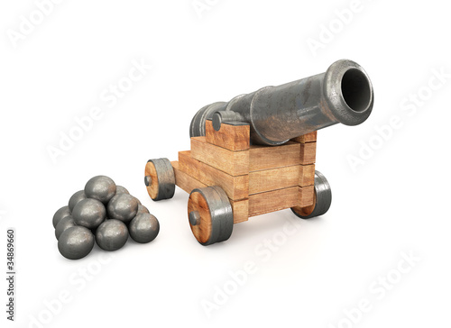 Kanone mit Kugeln