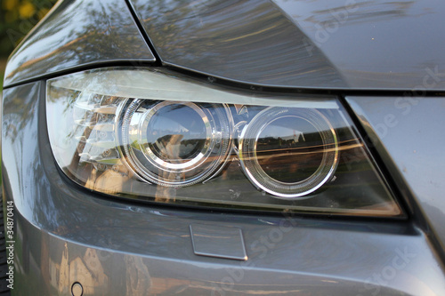 Headlights of a car