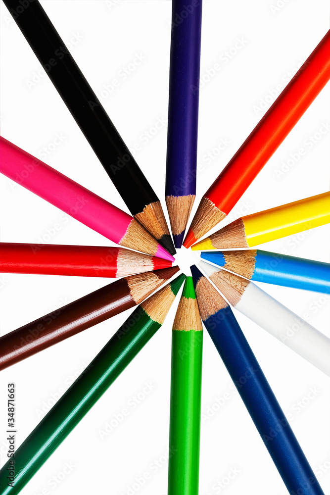 Color pencil isolate on white background Color pencil isolate on white background