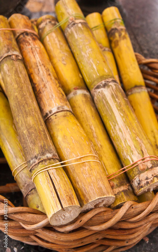 Sugarcane in basket
