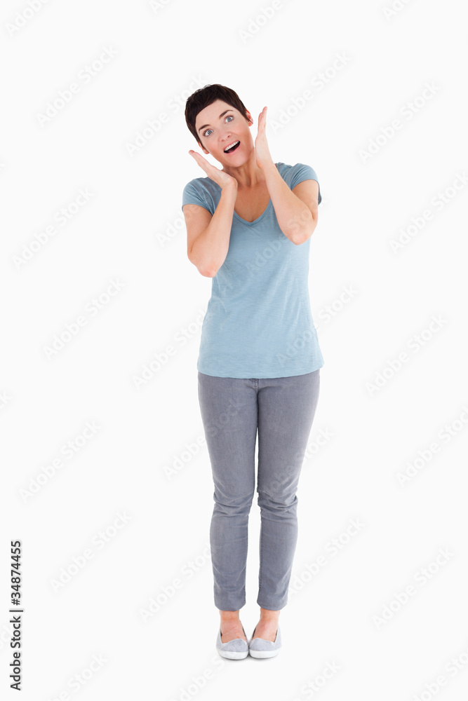 Surprised woman posing Surprised woman posing
