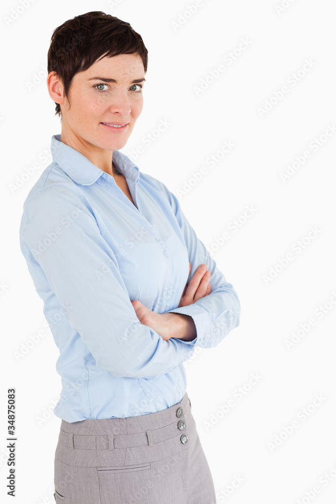 Portrait of a businesswoman with the arms crossed Portrait of a businesswoman with the arms crossed