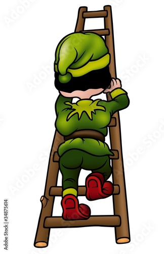 Green Dwarf - colored cartoon illustration