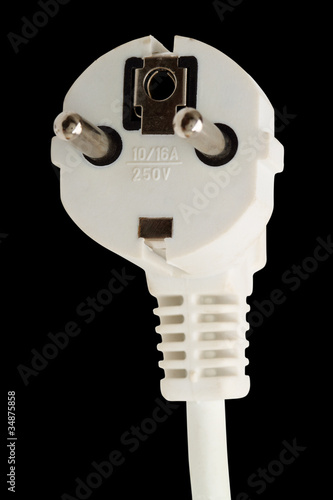 White electric plug
