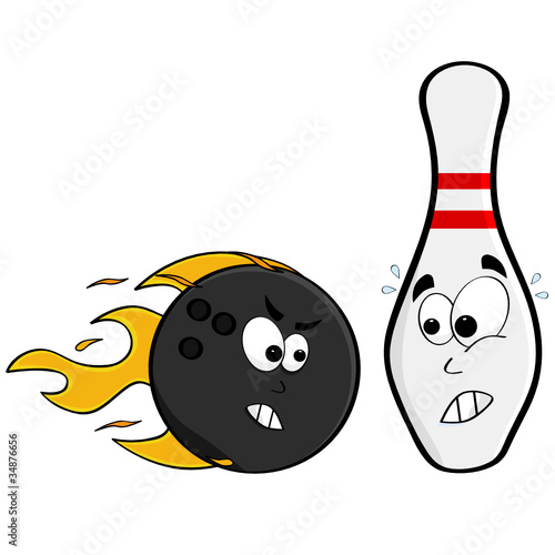 Angry ball scares pin