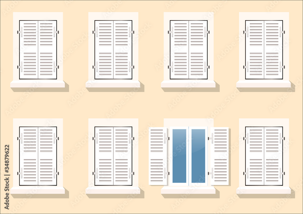 Obraz premium Facade_Volets_Fermes