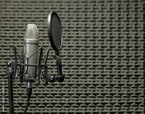Microphone in Acoustic Booth
