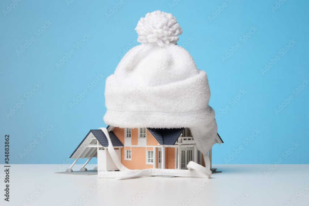 Heat insulation of house - obrazy, fototapety, plakaty 
