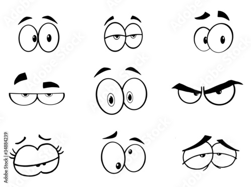 Cartoon Funny Eyes Set.Vector Collection