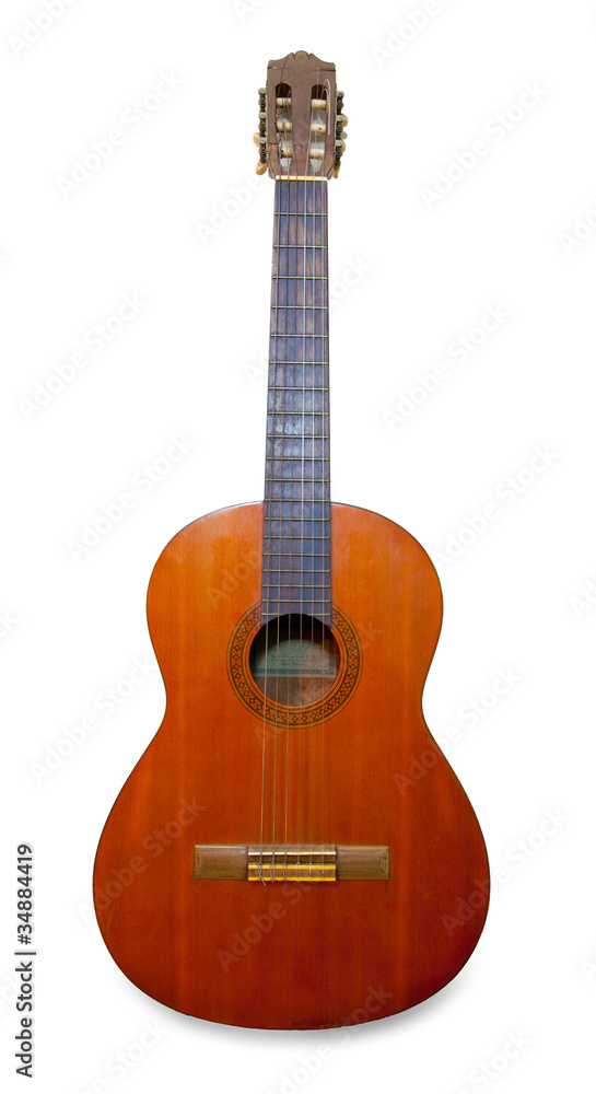 Guitar classic on white background