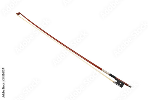 Canvas Print Violin bow isolated on white background