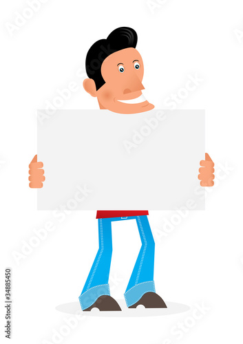 man with a placard
